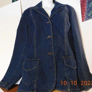 Vintage Steve Hardy Squeeze Long Denim Jacket